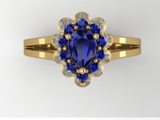 Custom Sapphire Ring Nicholas and Alexandra Jewelers Doylestown Pa
